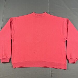 Vintage Cheetah Pink Crewneck Size XL Thrashed Made In USA